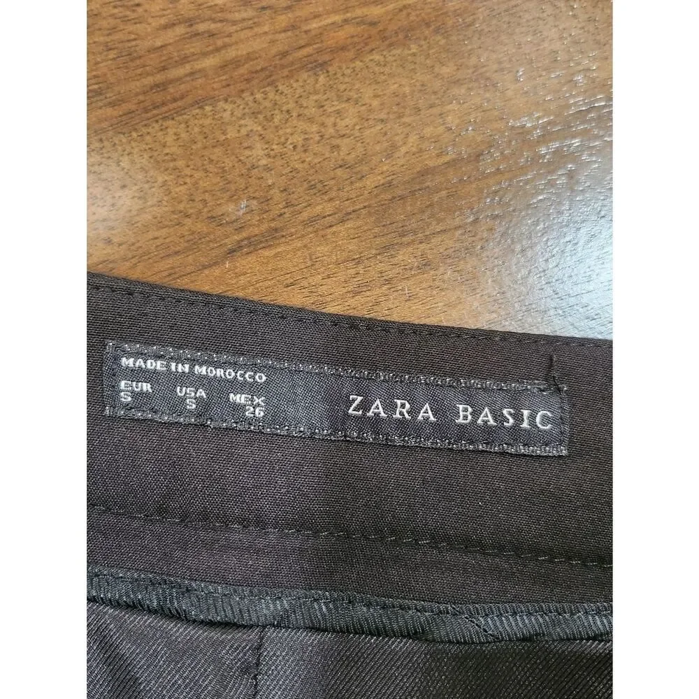 Zara Black And White Marble Mini Skirt